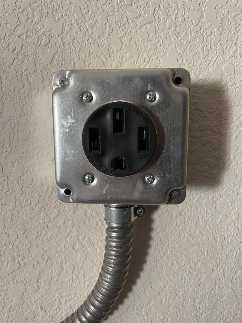 NEMA 14-50 outlet installed for Smart Home Electrical in Palm Valley